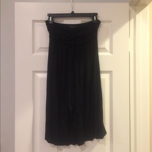 Strapless Ruch twist front black dress size XS